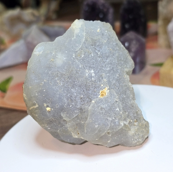 Druzy Blue Agate Raw Freeform With Uv - Picture 5 of 8